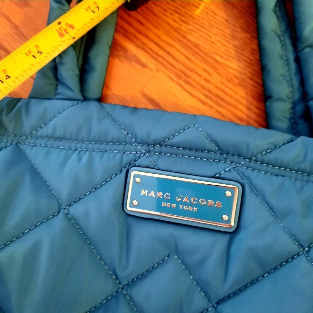 MARC JACOBS Teal Large Quilted Tote